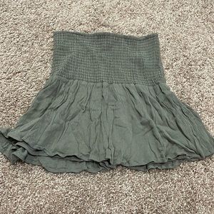 Green off-shoulder top